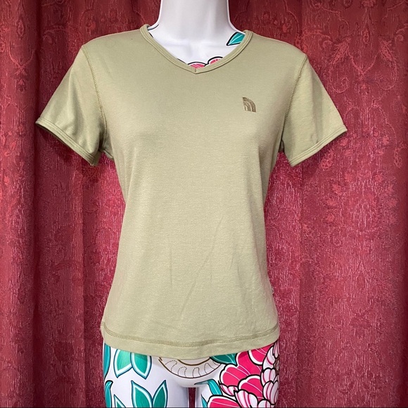 Olive Green North Face V Neck - Picture 1 of 3